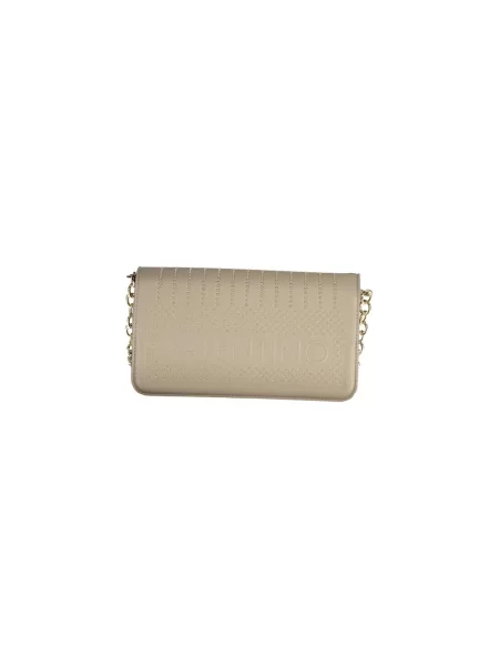 Lniana torebka crossbody Valentino By Mario Valentino z ćwiekami beżowa