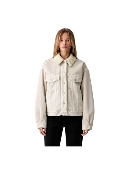 Levi's kurtka jeansowa jeansowa SHERPA beżowa