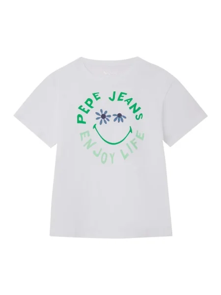 Gyerek denim ruha Pepe Jeans fehér