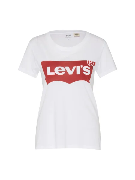 LEVI'S Tricou roșu / murdar alb