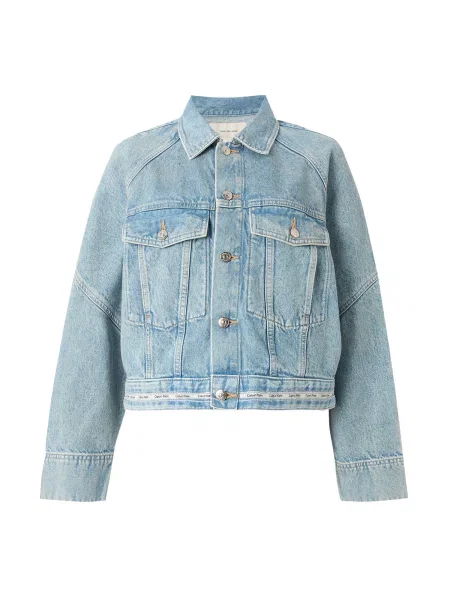 Geacă de blugi Calvin Klein Jeans albastru