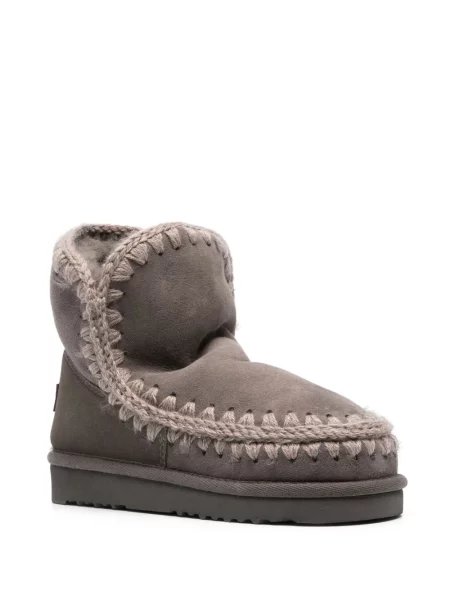 Cizme scurte Mou din piele de căprioară gri