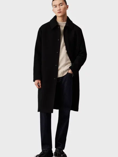 Вовняне пальто Calvin Klein Jeans чорне