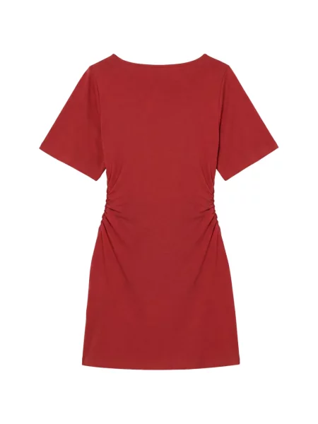 Rochie mini Reformation tricotate cu volane roșu