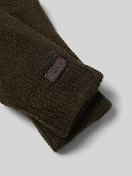 Barbour rękawiczki wełniane Carlton zielony