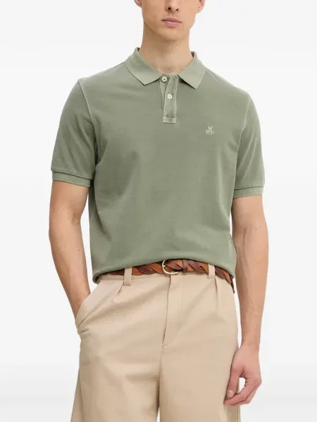 Scurt tricou polo Marc O'polo cu broderie verde