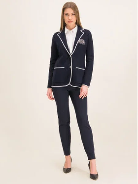 Lauren Ralph Lauren Kalhoty z materiálu Tmavomodrá
