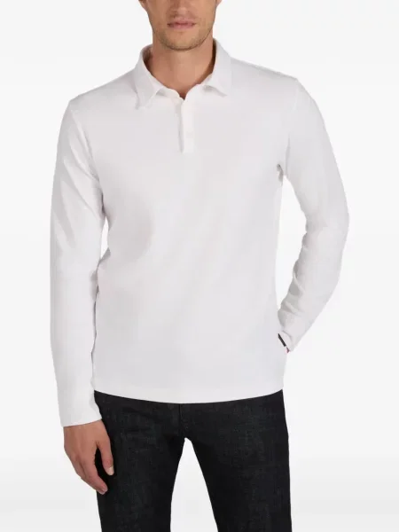 Lung tricou polo Slowear alb