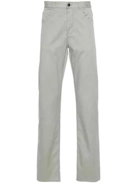 Pantaloni Canali din lyocell verde