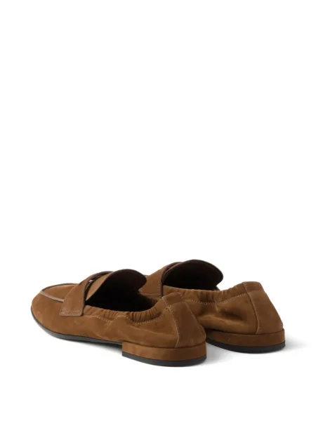 Pantofi loafer Prada din piele maro