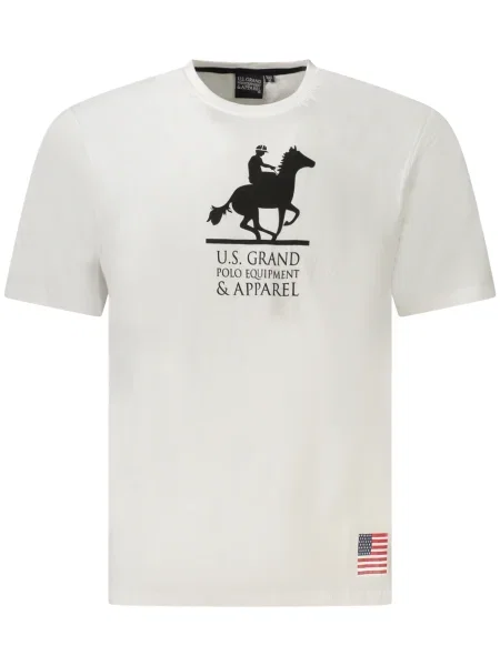 Поло тениска U.s. Grand Polo с къс ръкав бяло