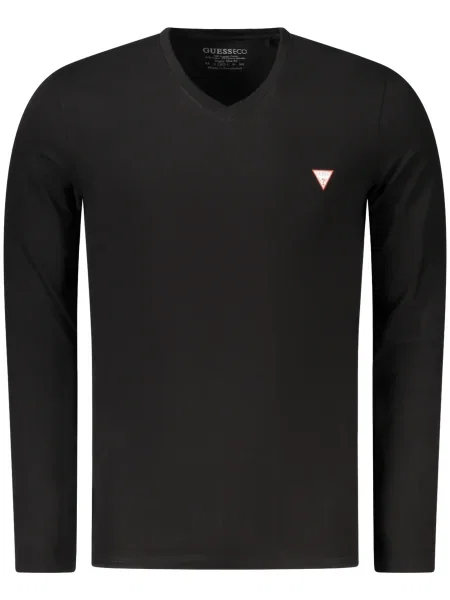 Majica z dolgimi rokavi Guess Jeans črna