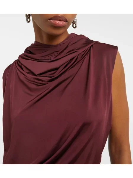 Rochie Magda Butrym cu glugă bordo