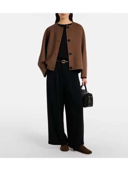 Pantaloni 's Max Mara din satin negru
