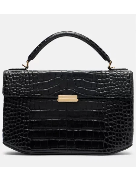 Top Toteme din piele mini negru