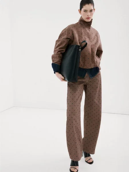 Джинсовая куртка Mango коричневая