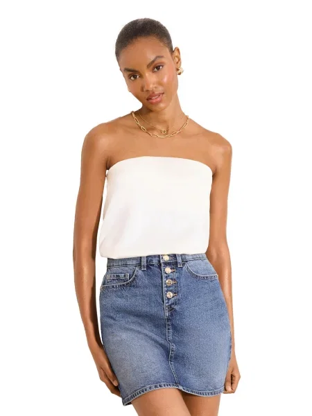 Lipsy Fustă denim albastru