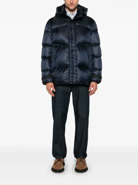 Bunda Woolrich s kapucí modrá