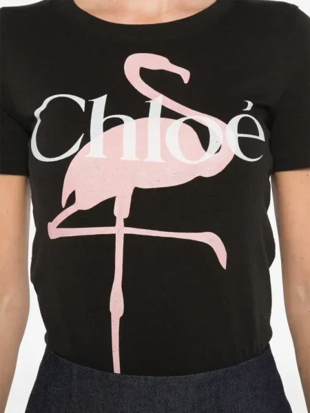 Tricou Chloé cu imagine negru