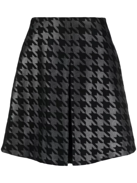 Fustă Moncler cu model pepito negru