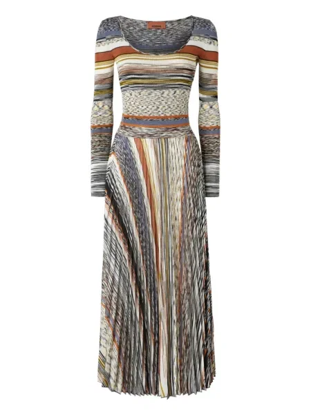 Rochie midi Missoni cu dungi până la genunchi de costum