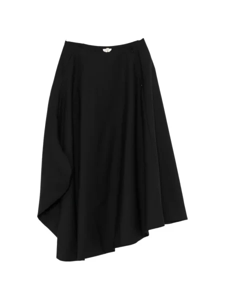 Fustă Comme Des Garçons asimetrică drapată negru