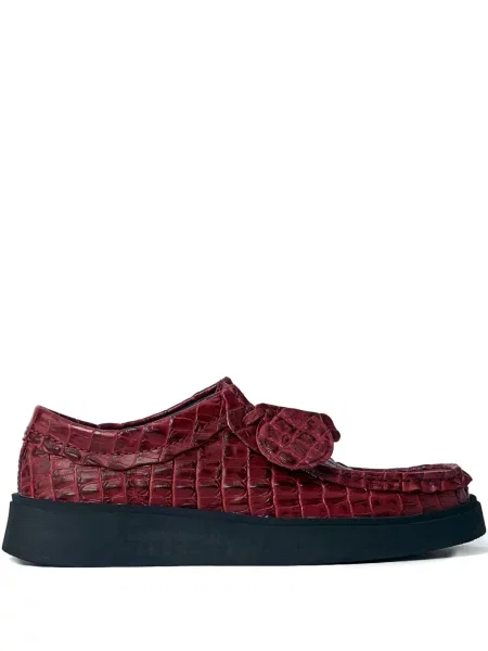 Ниски обувки Martine Rose с връзки с дантела червено