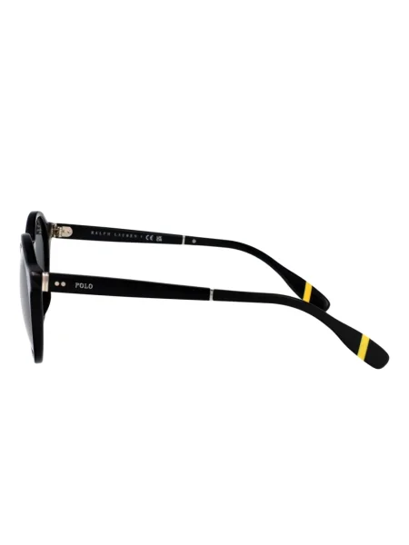 Ochelari de soare Polo Ralph Lauren cu broderie din piele maro