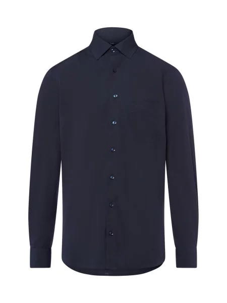 Finshley & Harding Koszula Mężczyźni Regular Fit jednolity 40 niebieski