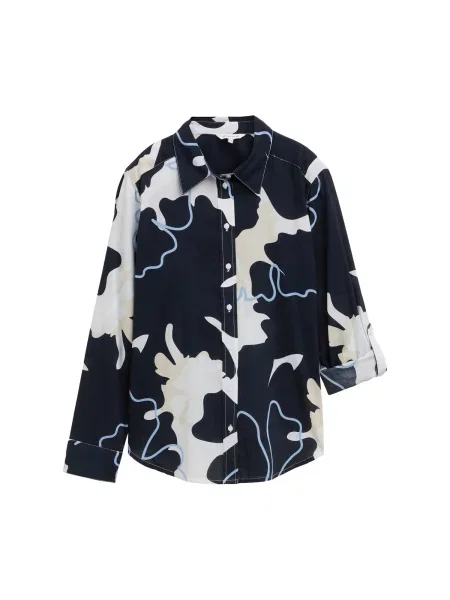 TOM TAILOR Halenka námořnická modř / azurová bílá