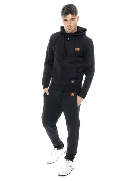 Dres Leone Apparel Tech z kapturem i zamkiem techniczny czarny
