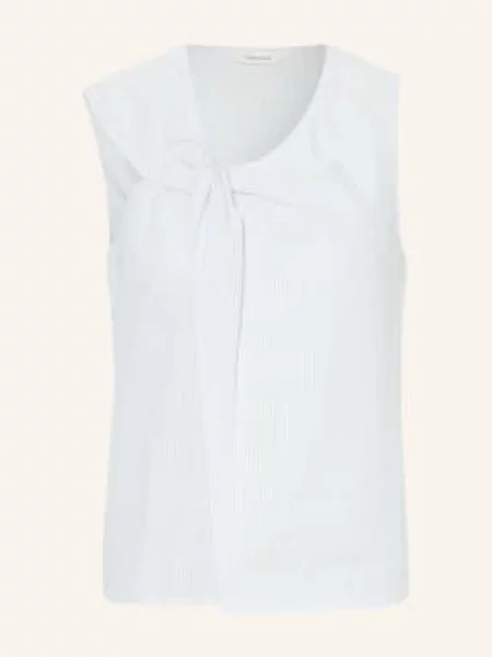 Selected Femme Bluzka Z Muślinu blau biała