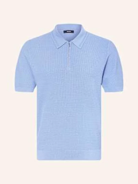 Reiss Úpletová Polokošile Regis tmavě modrá