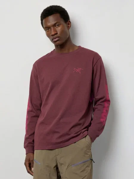 Arc'teryx Tričko S Dlouhým Rukávem Kragg tmavě červená