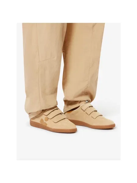 Sneakersy Isabel Marant skórzane beżowe