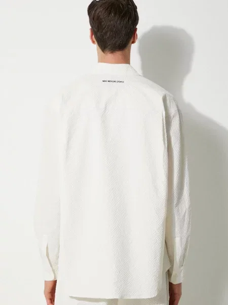 MKI MIYUKI ZOKU ing Seersucker Dress Shirt bézs