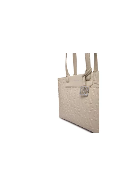 Armani Exchange shopper torba za žene od imitacije kože bež