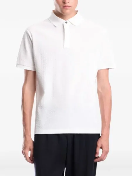 Tricou polo Emporio Armani alb