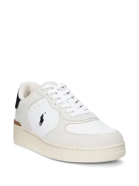 Μισό φερμουάρ sneakers Polo Ralph Lauren λευκό