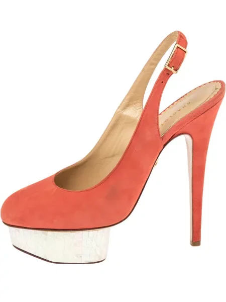 Полуотворени обувки Charlotte Olympia оранжево