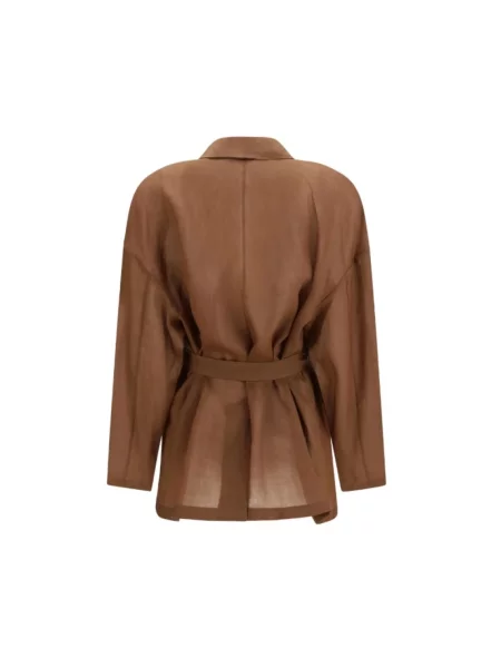 Marynarka Max Mara Studio płócienna brązowa