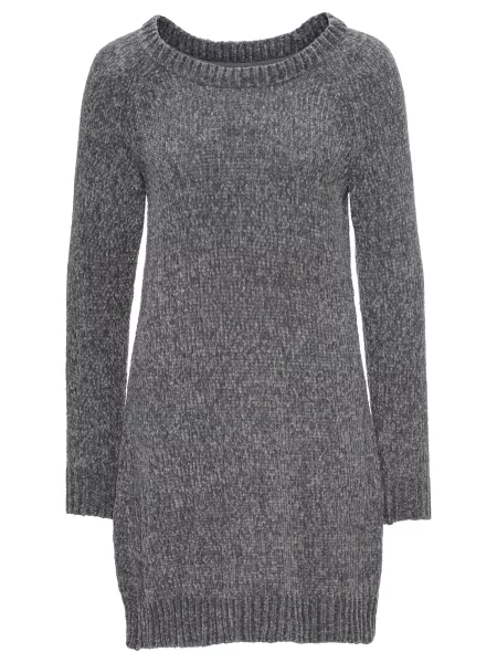 Bonprix Rochie tricotat amestecat gri