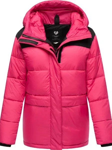 Ragwear Zimní bunda Wikesh magenta černá