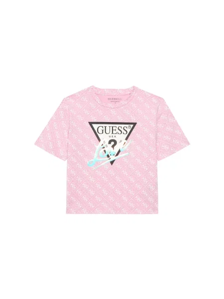 Guess Majica Regular Fit roza