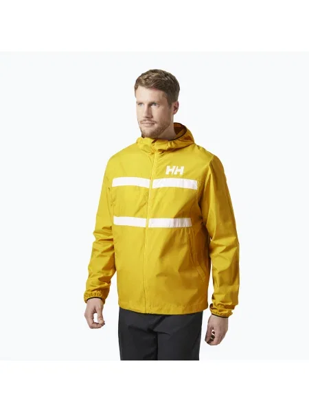 Jachetă de navigație pentru bărbați Helly Hansen Salt Striped Windbreaker gold rush auriu