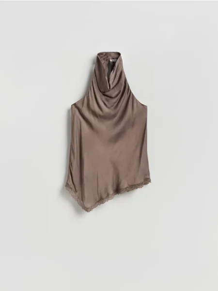 Bluză Reserved din dantelă bej