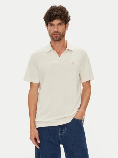 Tommy Jeans Tricou polo Skipper bej