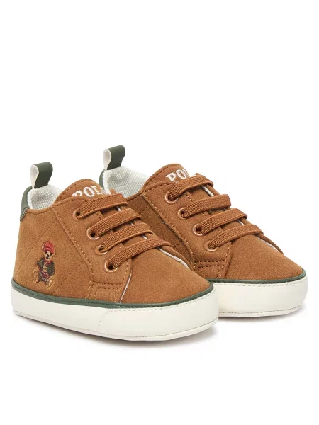 Kotníková obuv Polo Ralph Lauren hnědá
