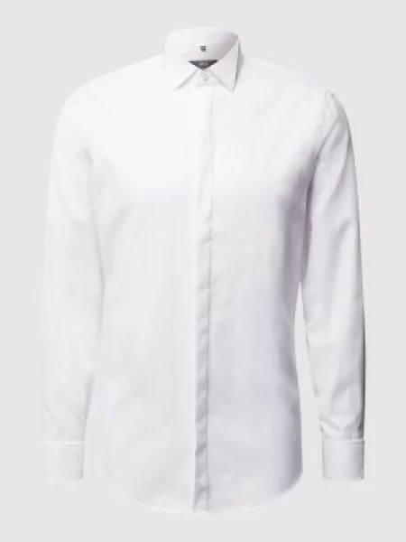 Koszula smokingowa o kroju slim fit z diagonalu Jake*s biała