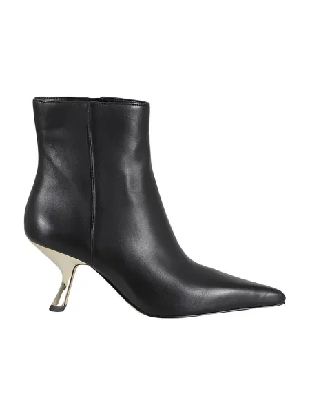 Lniane botki Michael Kors eleganckie czarne